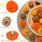 25 Pcs Mini Felt Pumpkins Fall Thanksgiving Pumpkin Ornaments Halloween Wool Felt Fabric Pumpkins Hanging Farmhouse Tree Crafts Table Decor for Autumn Party Home Wall Decorations